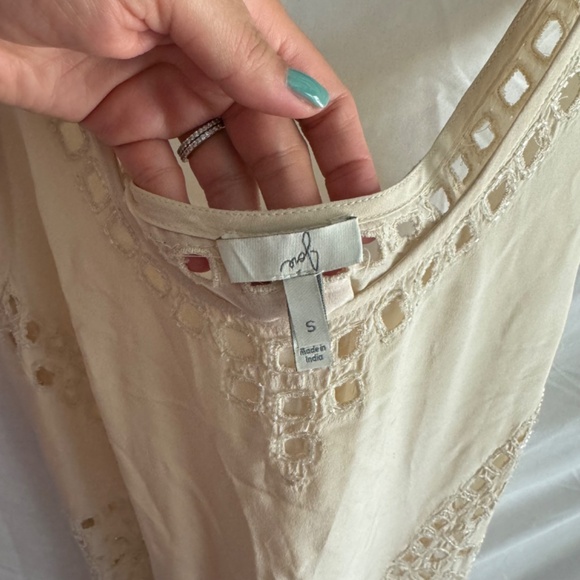 Joie Reena Silk Beaded Cream Beige Tank Top Size S - Picture 10 of 14